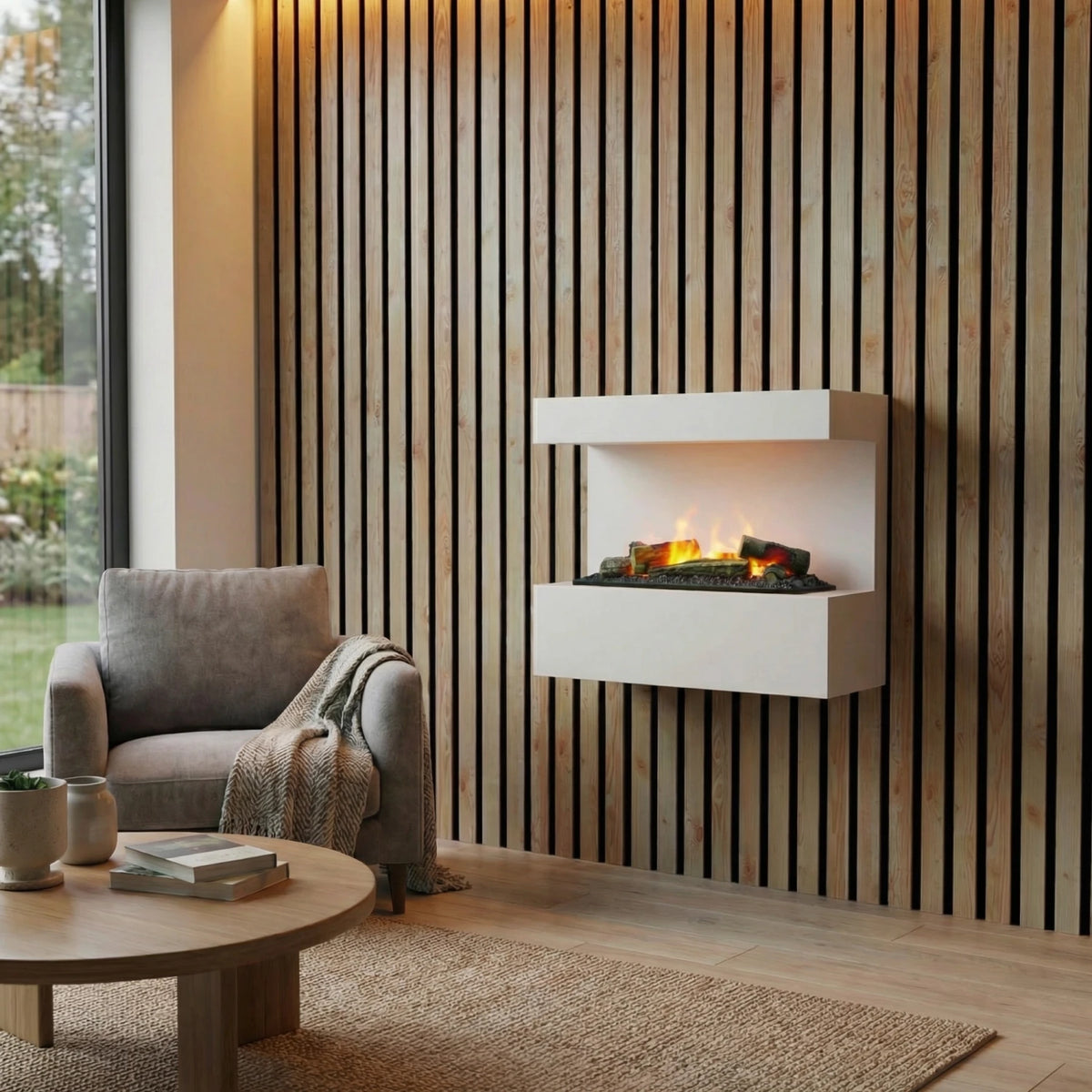 Steinsdal White water vapour fireplace - product