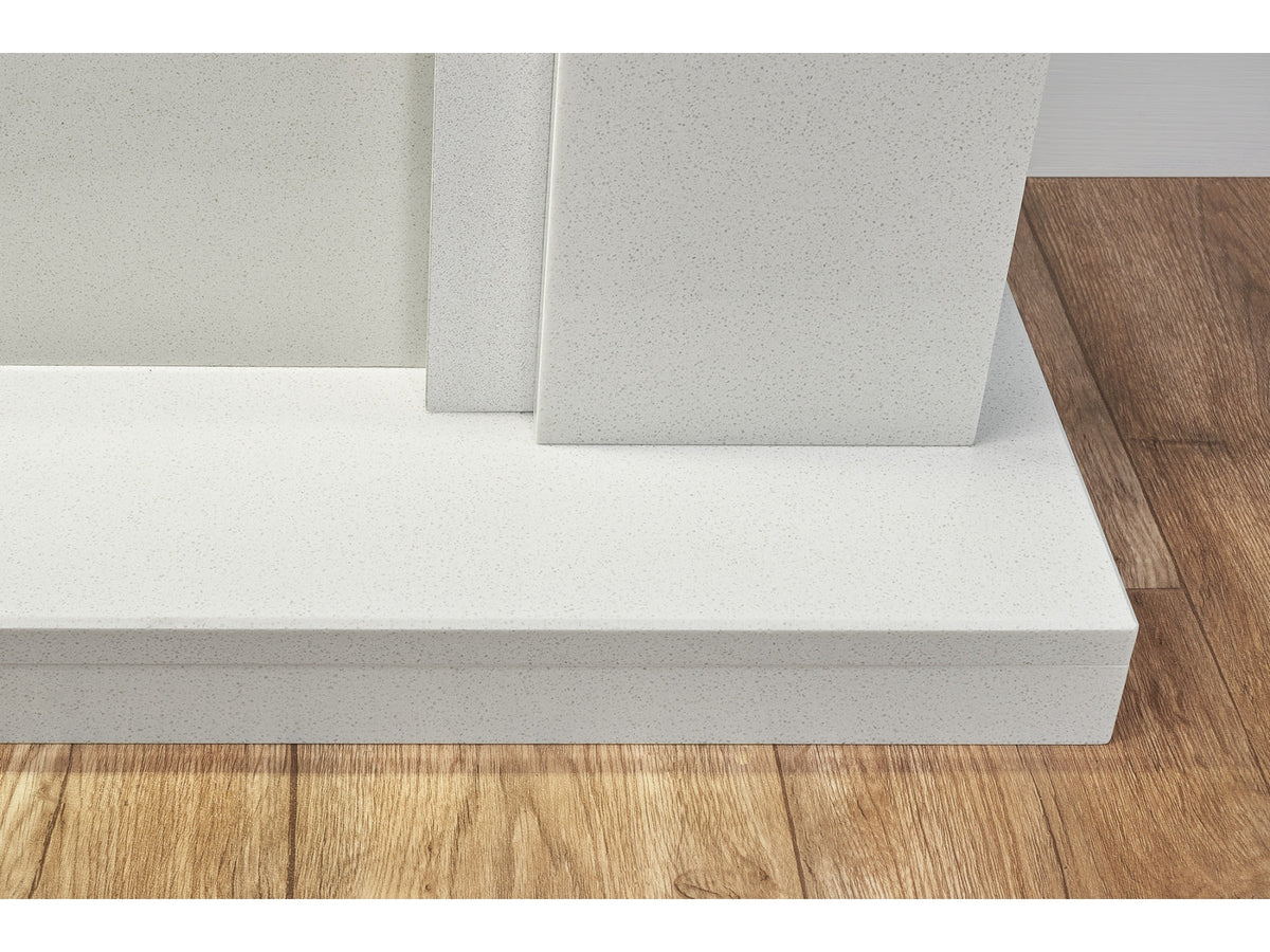 Acantha Arona White Marble Electric Fireplace Suite, 54 Inch – view 6