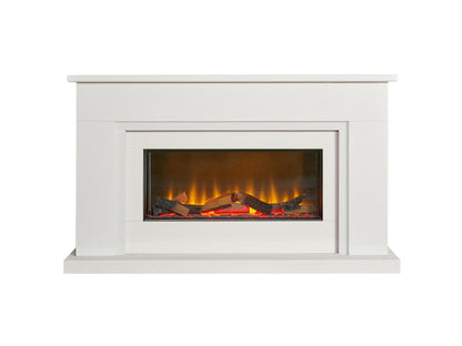 Acantha Arona White Marble Electric Fireplace Suite, 54 Inch – view 9