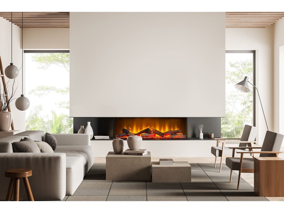 acantha aspire 100 panoramic media wall electric fire principal view
