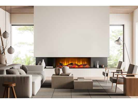 acantha aspire 100 panoramic media wall electric fire principal view