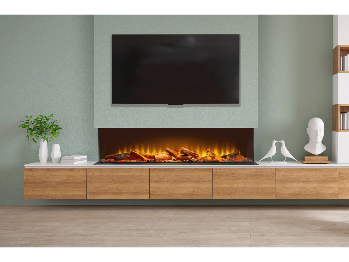 acantha aspire 125 panoramic media wall electric fire principal view