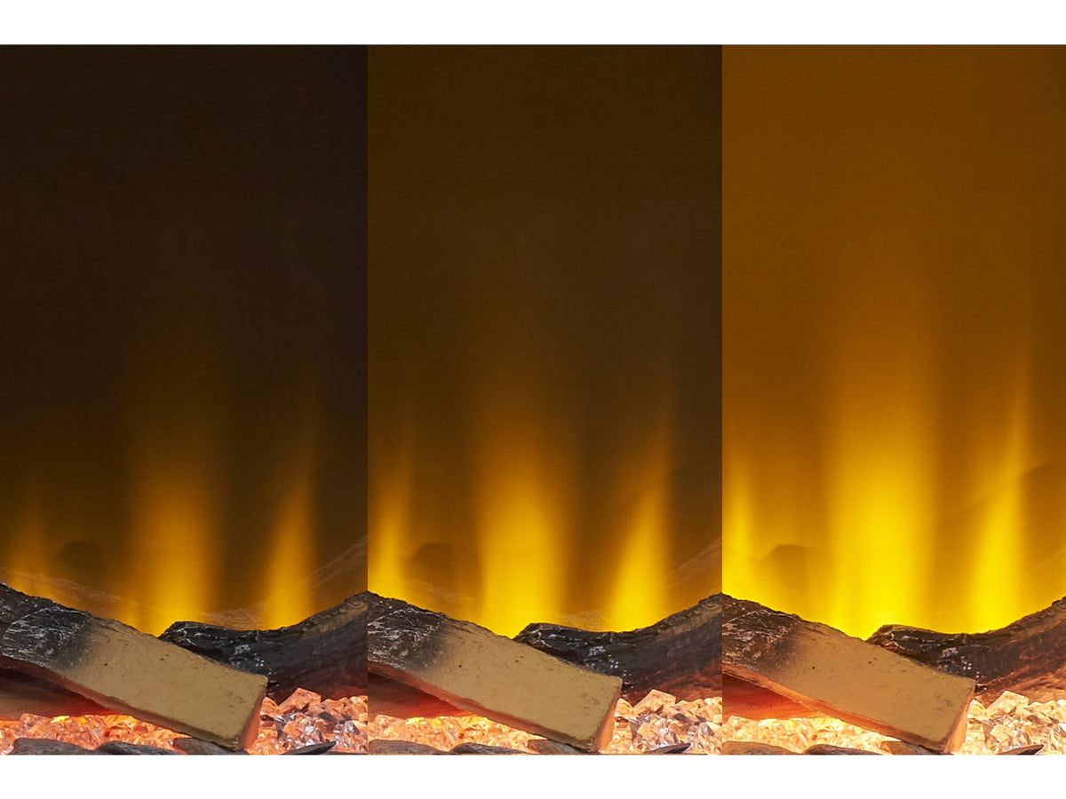 acantha aspire 150 panoramic media wall electric fire view
