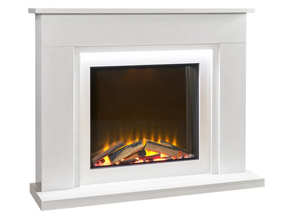 Acantha Milano White Marble Electric Fireplace Suite, 54 Inch – view 10