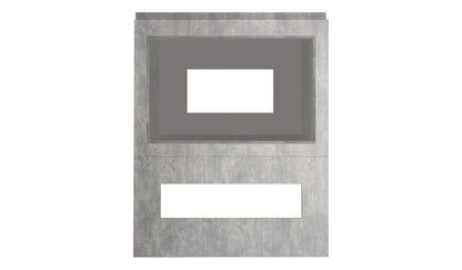 Acantha Nexus Pre-Built Concrete Effect Fully Inset Media Wall with TV Recess - supplier product view 3