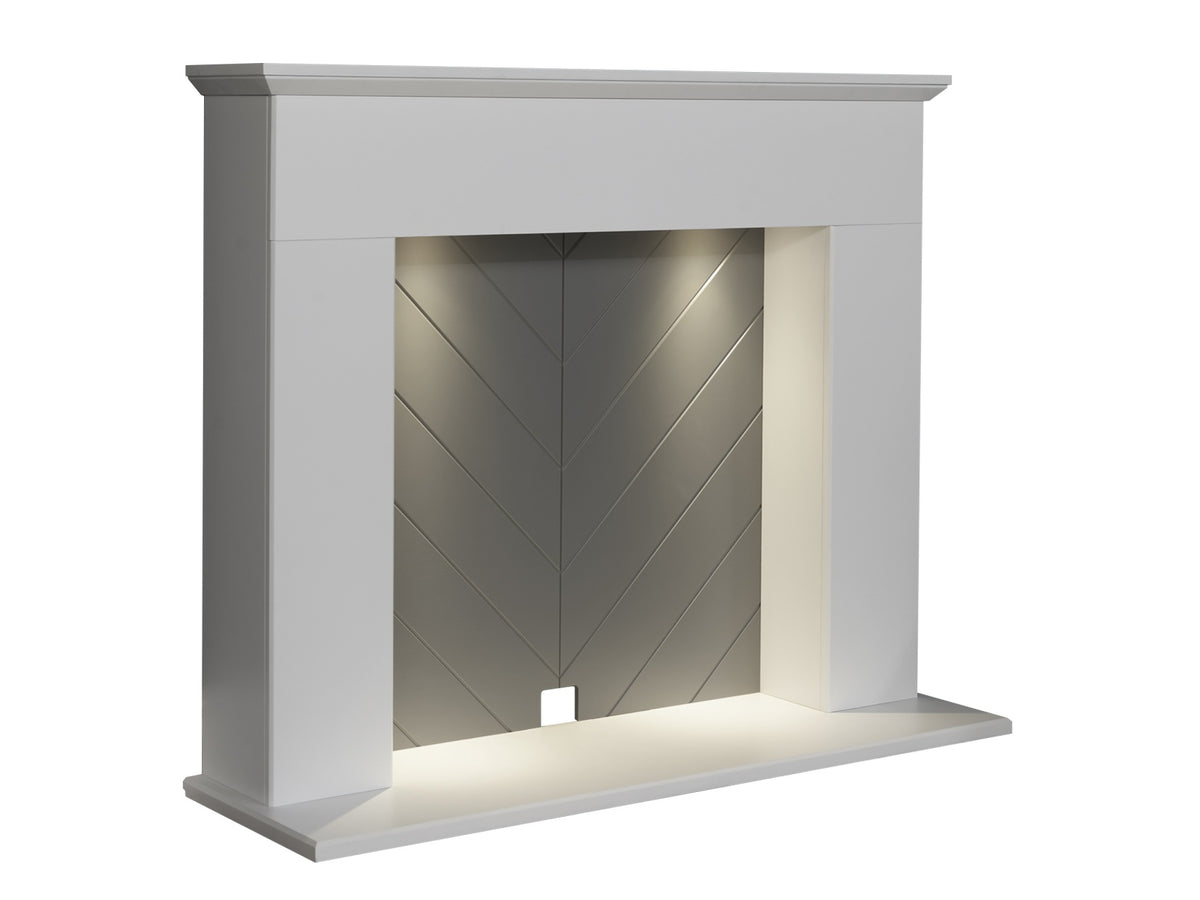 adam corinth stove fireplace - view