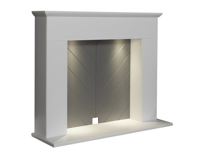 adam corinth stove fireplace - view