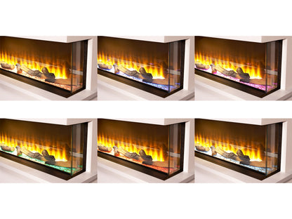 adam sahara panoramic media wall electric fire 51 inch - view