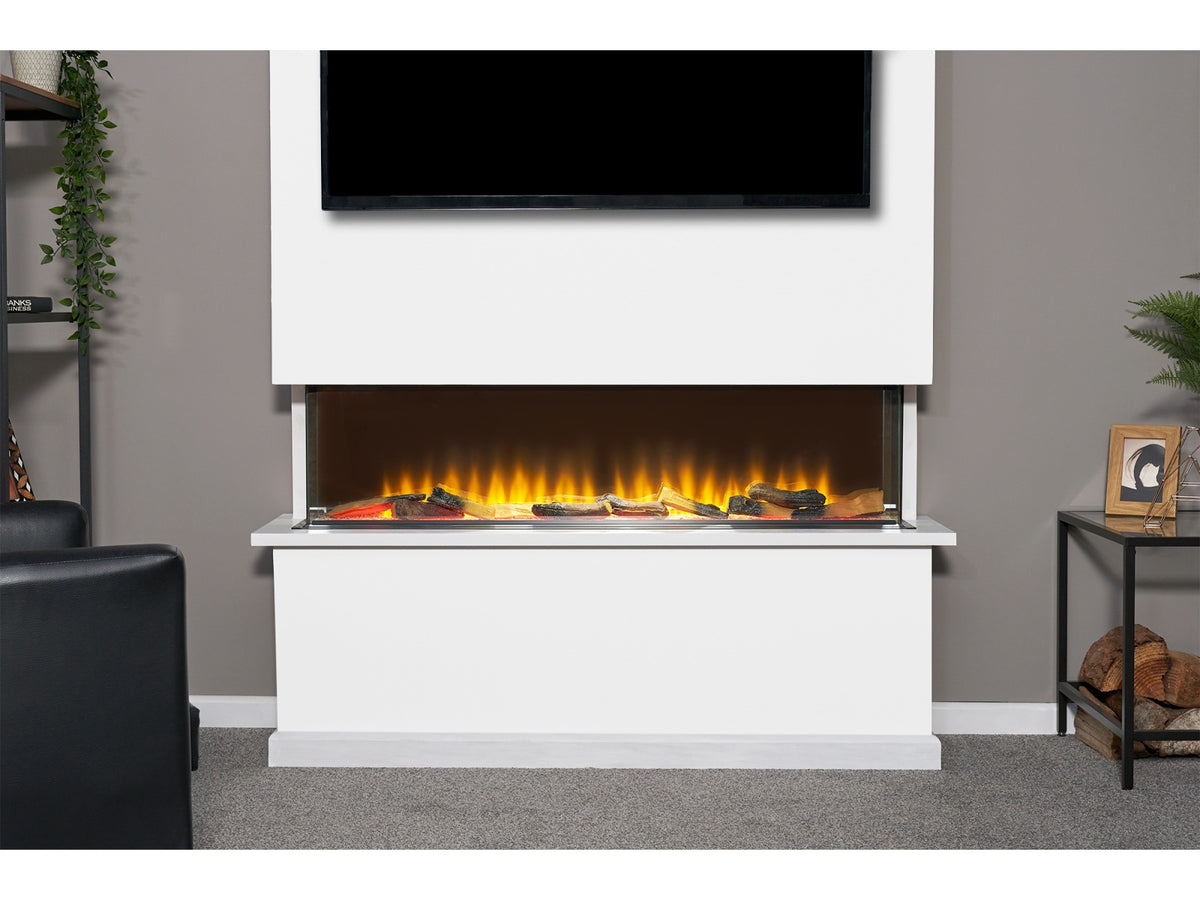 adam sahara panoramic media wall electric fire 51 inch - view
