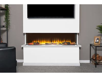 adam sahara panoramic media wall electric fire 51 inch - view