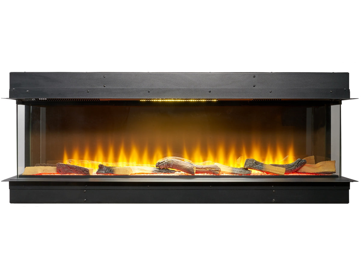 adam sahara panoramic media wall electric fire 51 inch - view