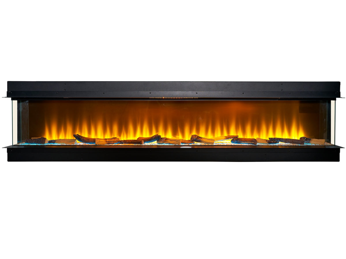 adam sahara panoramic media wall electric fire 81 inch - view