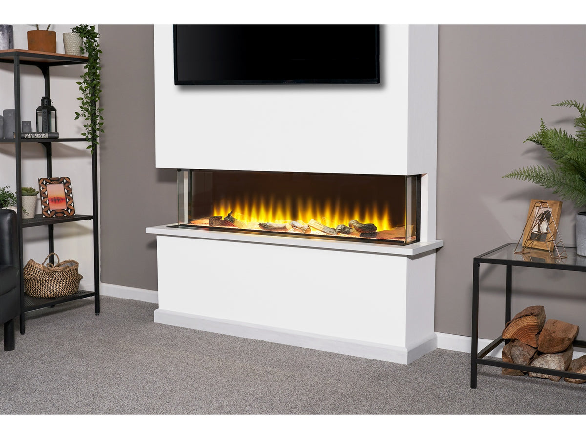 adam sahara panoramic media wall electric fire 51 inch - view