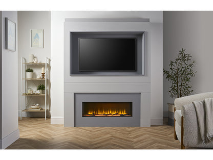 Adam Sahara Pre-Built Fully Inset Media Wall 2 with TV Recess – view 1