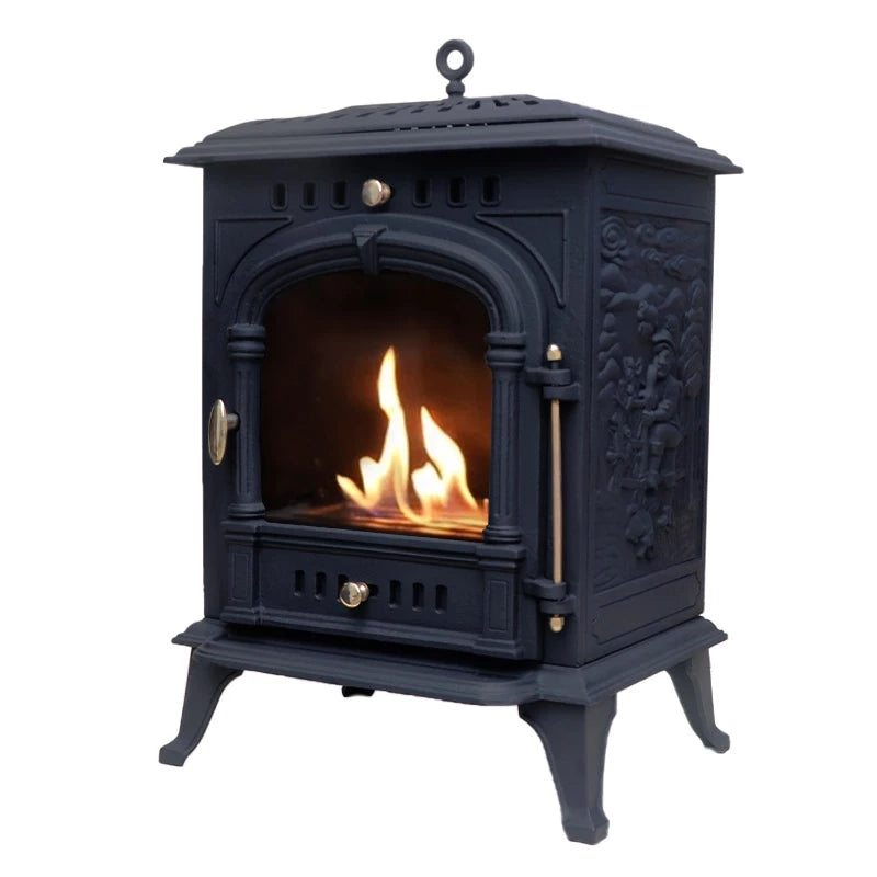 ScandiFlames Bergen Cast Iron Bioethanol Stove detail view