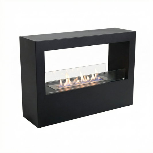 ScandiFlames Lansing L Black Bioethanol Fireplace