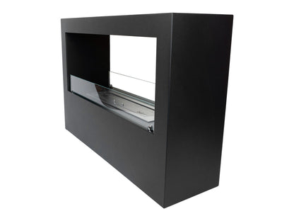 ScandiFlames Lansing L Black Bioethanol Fireplace shown in a room setting