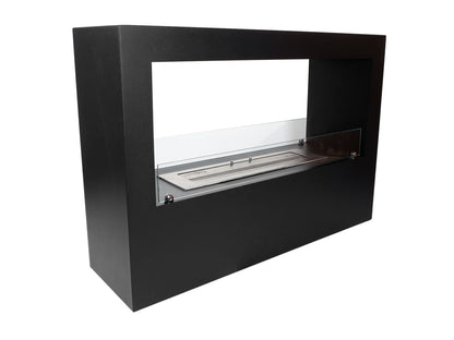 ScandiFlames Lansing L Black Bioethanol Fireplace shown in a room setting