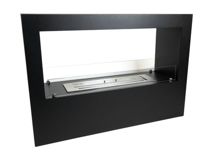 ScandiFlames Lansing L Black Bioethanol Fireplace shown in a room setting