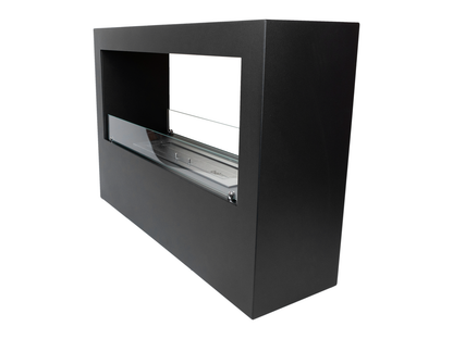 ScandiFlames Lansing L Black Bioethanol Fireplace shown in a room setting
