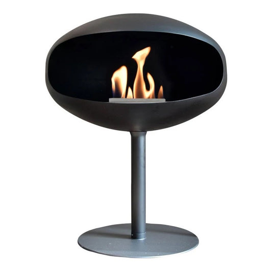 Cocoon Pedestal Black Bioethanol Fireplace