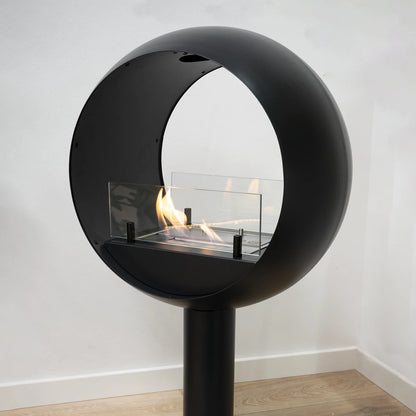 ScandiFlames Edmonton 2-Sided Freestanding Bioethanol Fireplace detail view