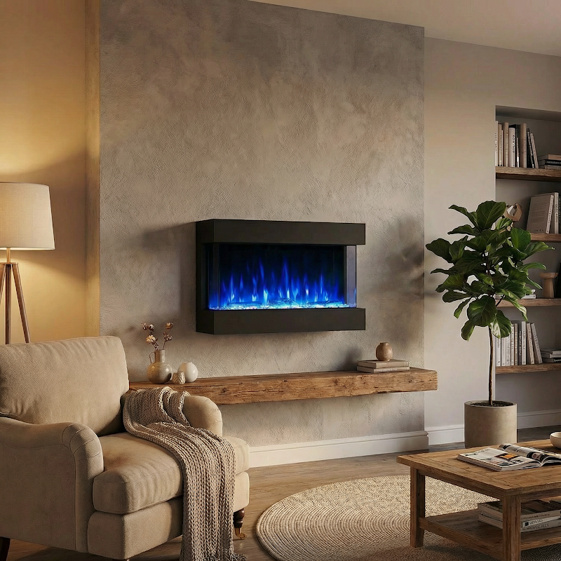 ScandiFlames Feroza 101 cm Electric Fireplace shown in a room setting