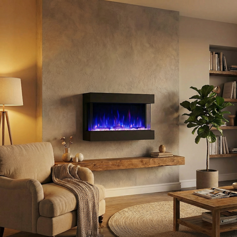 ScandiFlames Feroza 101 cm Electric Fireplace shown in a room setting