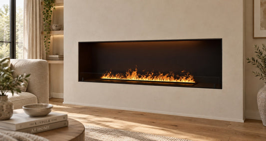 FOCO Myst one 1500 water vapour fireplace in a contemporary home setting