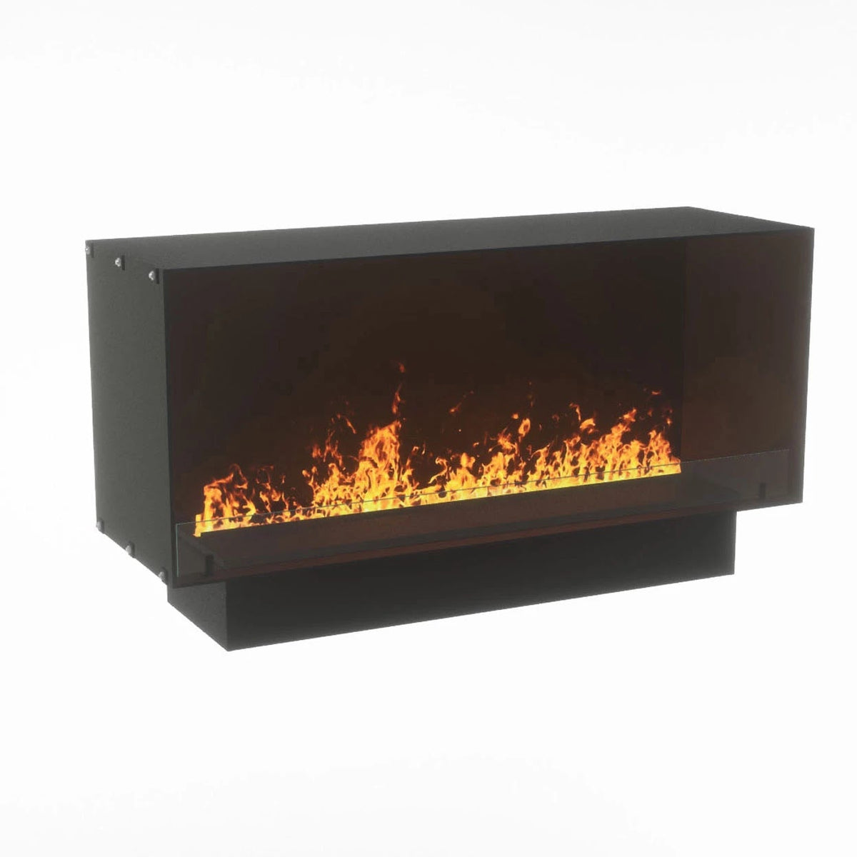 FOCO Myst One 1200 Water Vapour Fireplace shown with flame effect