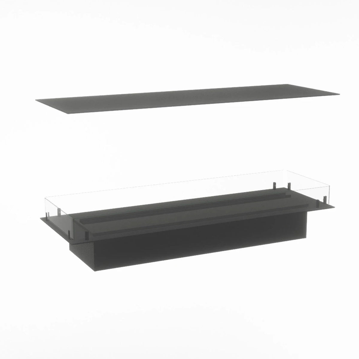 FOCO Myst Four 1200 Water Vapour Fireplace - supplied product configuration