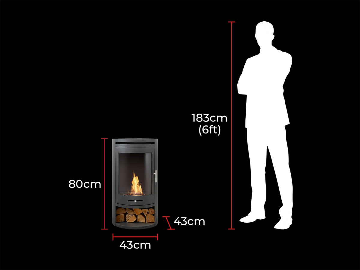 oko s5 bio ethanol cylinder stove view
