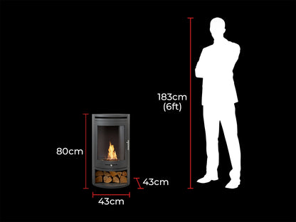 oko s5 bio ethanol cylinder stove view