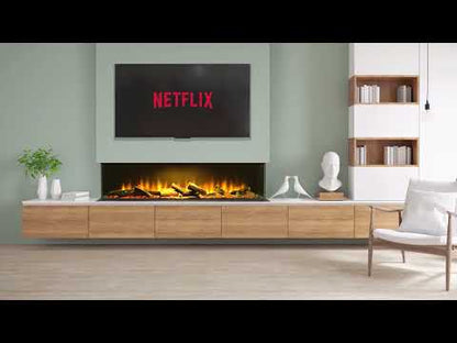 acantha aspire 125 panoramic media wall electric fire video