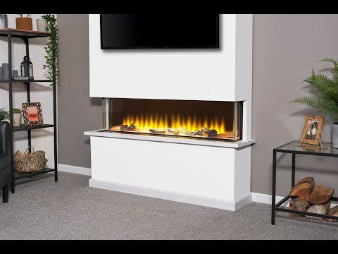 adam sahara panoramic media wall electric fire 61 inch video