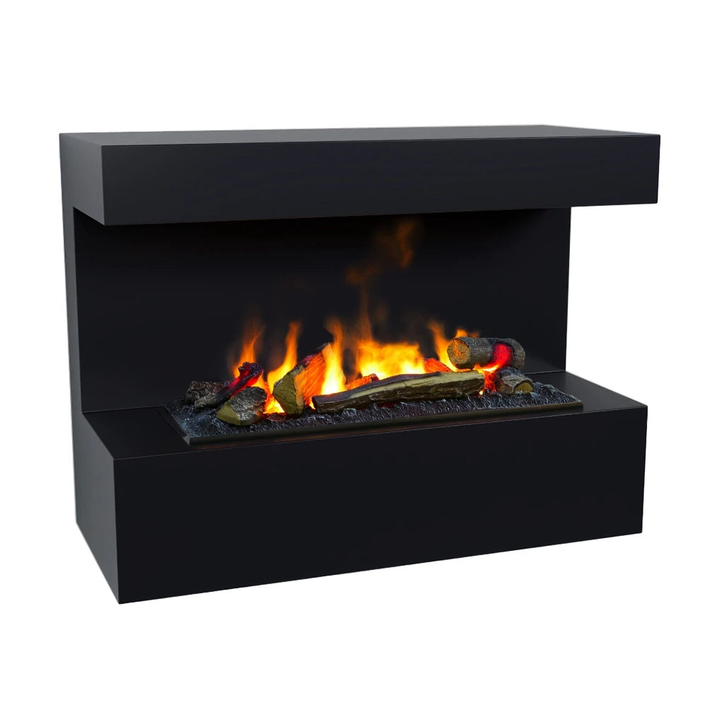 Steinsdal Black wall-mounted water vapour fireplace