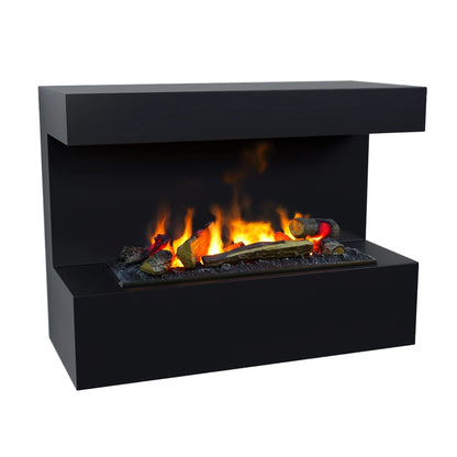 Steinsdal Black wall-mounted water vapour fireplace