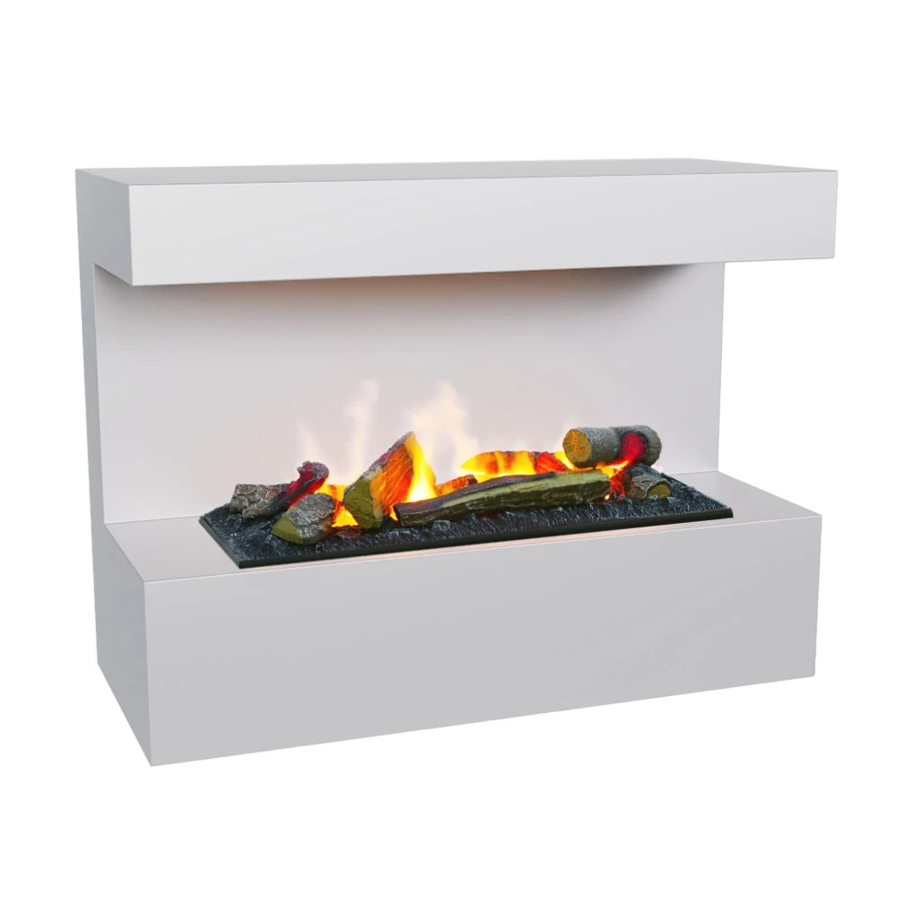 Steinsdal White wall-mounted water vapour fireplace